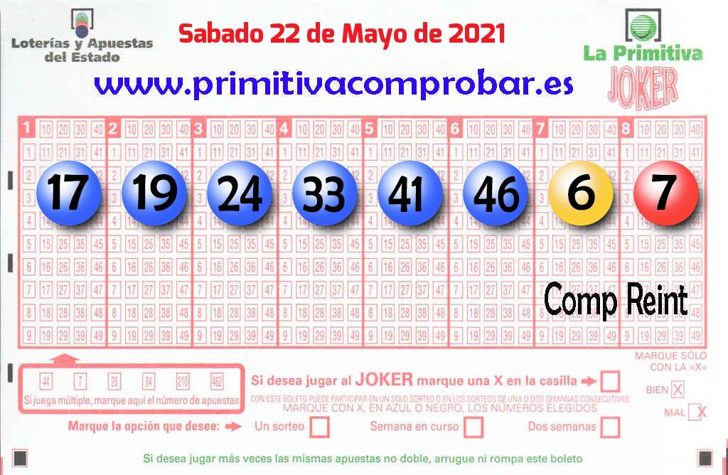 COMPROBAR PRIMITIVA del Sábado 22 de Mayo de 2021