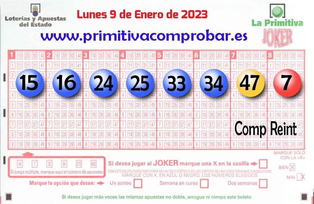 COMPROBAR PRIMITIVA del Lunes 9 de Enero de 2023