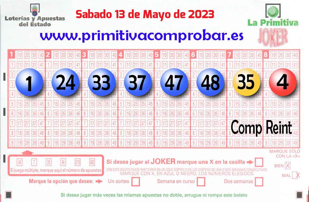 COMPROBAR PRIMITIVA del Sábado 13 de Mayo de 2023