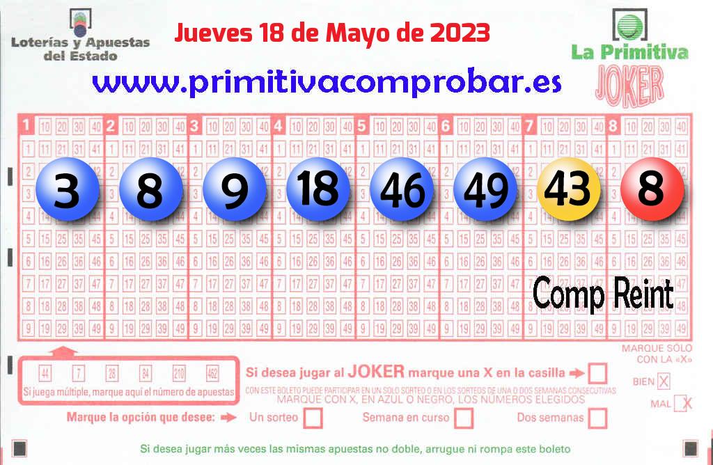 COMPROBAR PRIMITIVA del Jueves 18 de Mayo de 2023