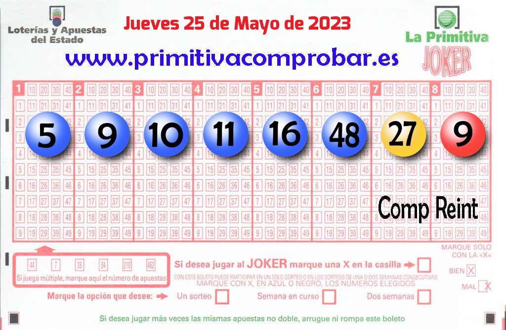 COMPROBAR PRIMITIVA del Jueves 25 de Mayo de 2023