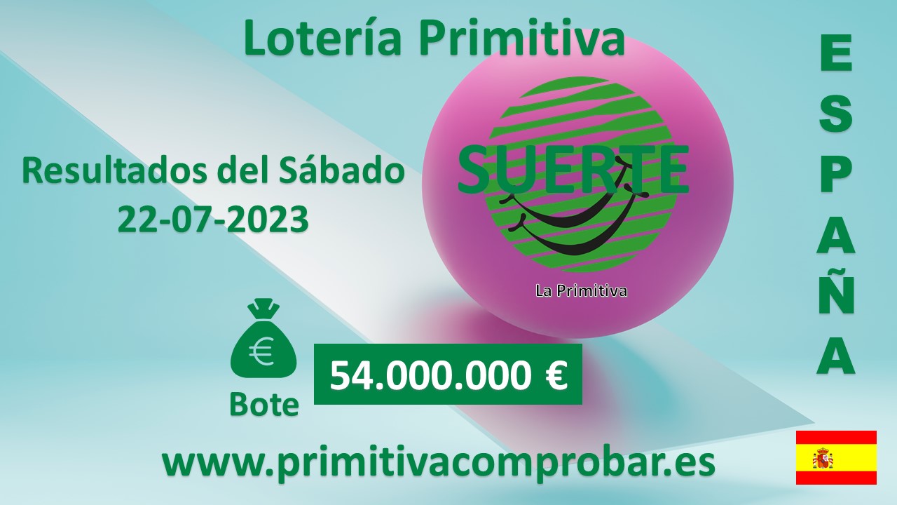 Comprobar resultado La Primitiva del Sábado 22 de Julio de 2023