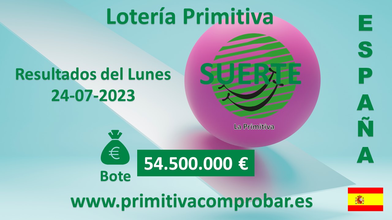 Comprobar resultado La Primitiva del Lunes 24 de Julio de 2023