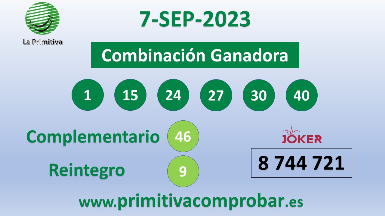 Comprobar primitiva del 07/09/2023