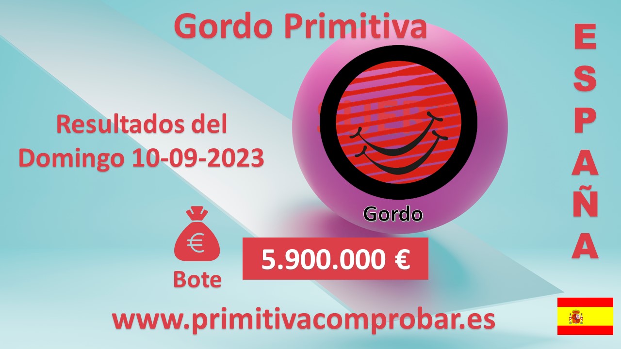 Comprobar resultado El Gordo de la Primitiva del Domingo 10 de Septiembre de 2023