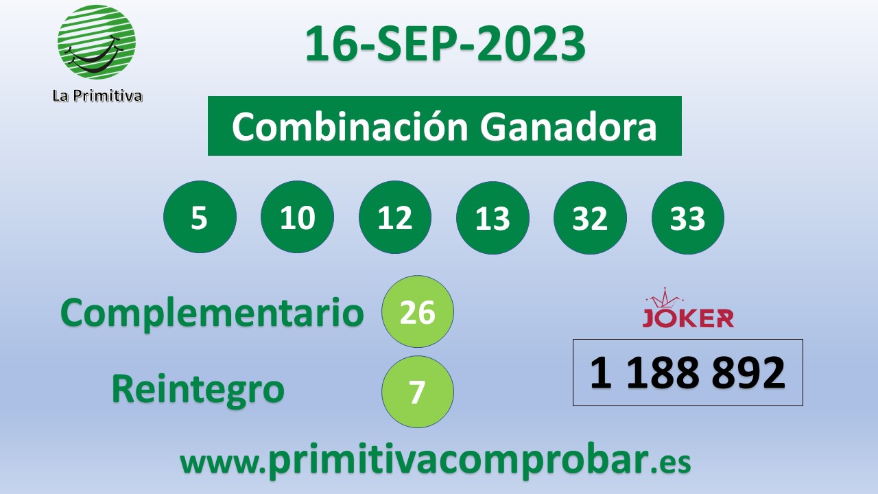 Comprobar primitiva del 16/09/2023