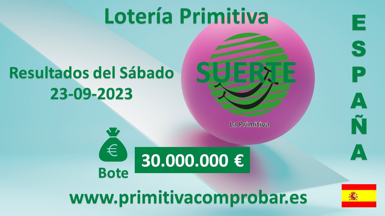 Comprobar resultado La Primitiva del Sábado 23 de Septiembre de 2023