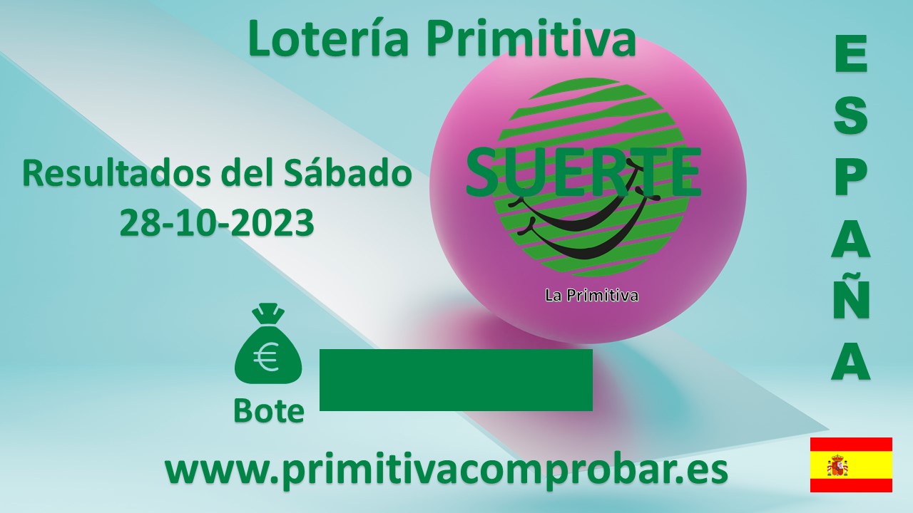 Comprobar resultado La Primitiva del Sábado 28 de Octubre de 2023