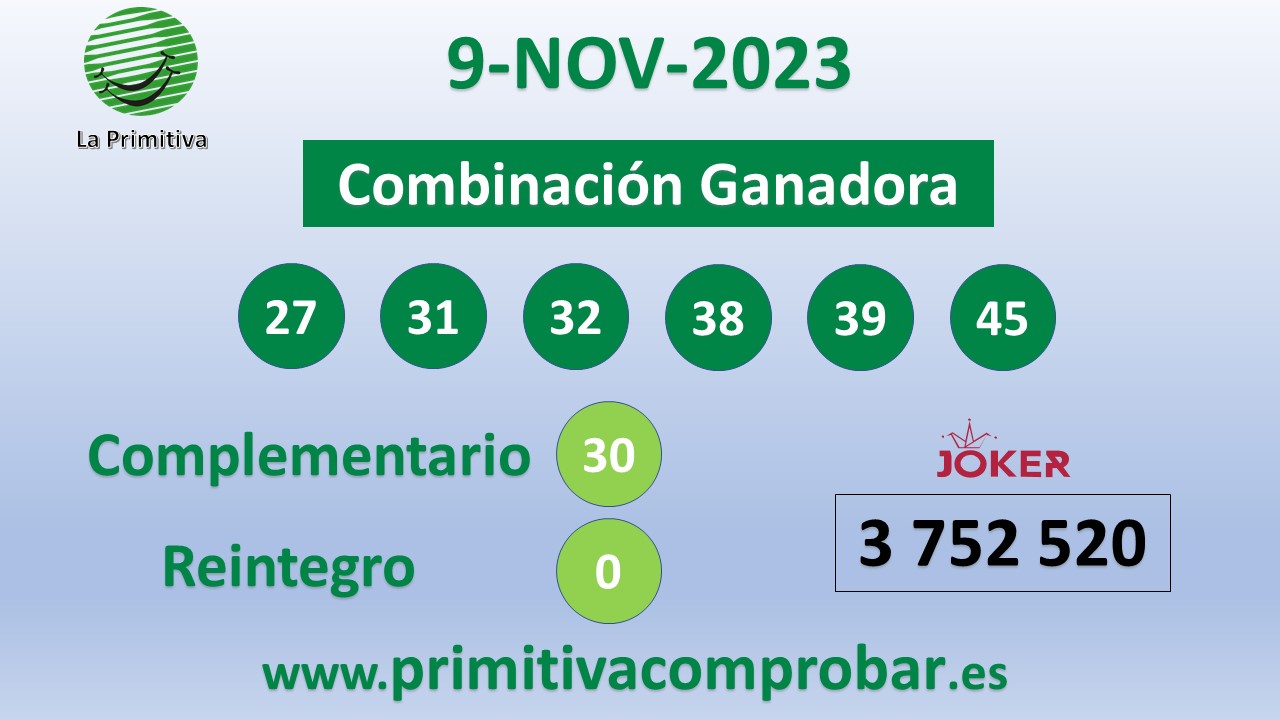 Comprobar primitiva del 09/11/2023
