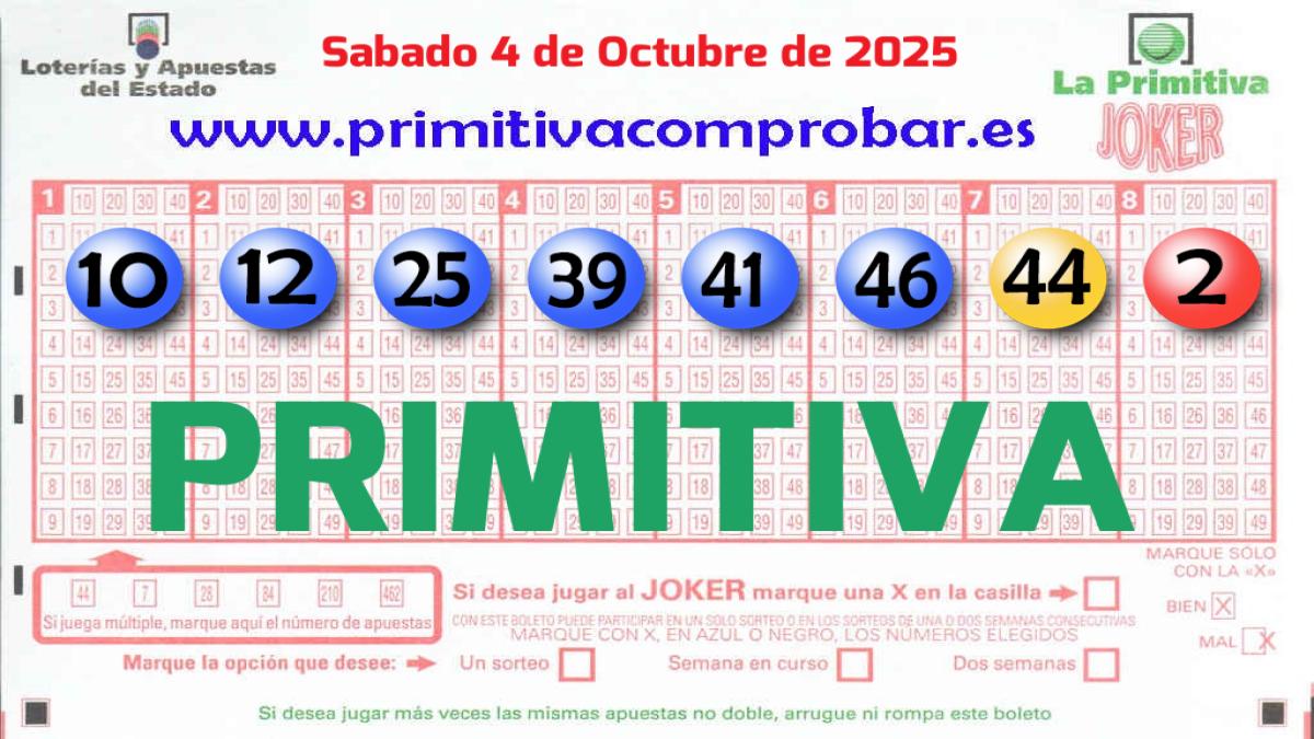 La Primitiva del Sábado. El primer premio deja 639.000 euros en Alba De Tormes